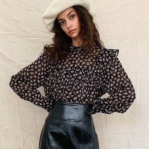 NWT ~ Free People Sheer Blouse ~ XL